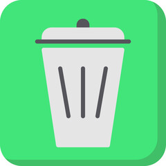 Recycle Bin single vector illustration icon
