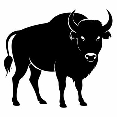 Majestic Bison Silhouette Art