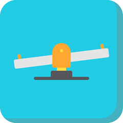 Seesaw single vector illustration icon