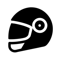 Full Face Helmet with Chin Strap Icon Design