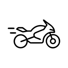 Fototapeta premium Futuristic Motorcycle in Motion Icon Design