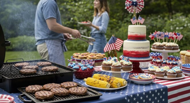 4th of July BBQ Illustration