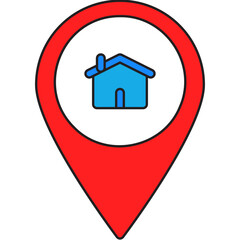 Home Location single vector illustration icon