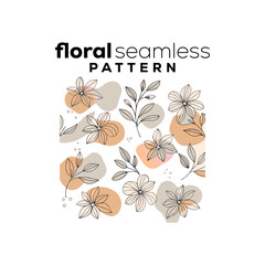 Seamless floral pattern in soft pastel colors with delicate botanical elements. Vector illustration great for fabric and wall decor.