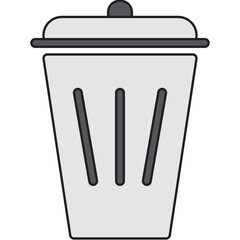 Recycle Bin single vector illustration icon