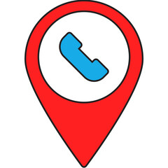 Phone Booth Location single vector illustration icon