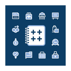 Vector Illustration of Education Icons – School, Study, and E-Learning Elements