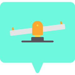 Seesaw single vector illustration icon
