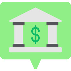 Bank single vector illustration icon