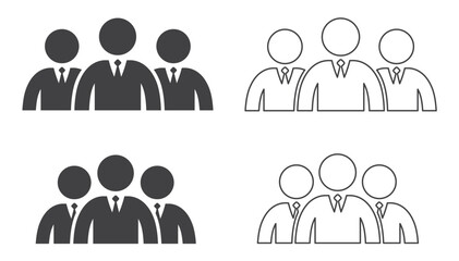 Businessman group icon, Employee vector, Employment worker occupation business