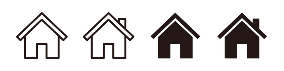 Simple home icon set.