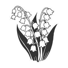 Lily of the Valley Watercolor Floral Illustration