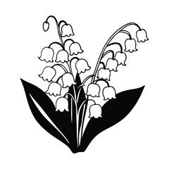 Lily of the Valley Watercolor Floral Illustration