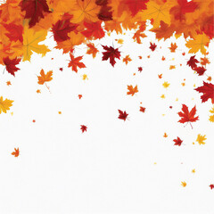 autumn leaves top border background