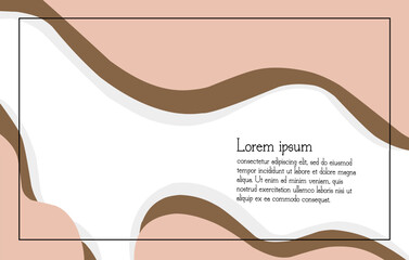 Abstract Wavy Background Design Elegant Brown and Pink Hues