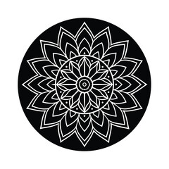 gold foil deco mandala deep vector art silhouette