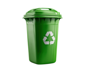 Green recycling bin for eco-friendly waste management solution