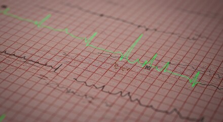 Naklejka premium EKG or ECG Medical Chart Illustration