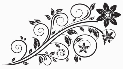 leaf vector design for different use like tattoo, t-shirt design 
