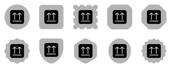 Editable this side up sign vector icon. Shipping, delivery, e-commerce, transport, logistics. Part of a big icon set family. Perfect for web and app interfaces, presentations, infographics, etc