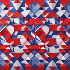 Fototapeta premium red, white and blue geometric background