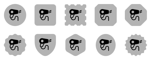 Editable hair dryer vector icon. Barbershop, lifestyle, grooming. Part of a big icon set family. Perfect for web and app interfaces, presentations, infographics, etc