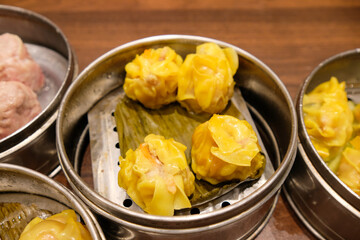 Siu Mai dimsum in a Chinese restaurant in Baguio City.