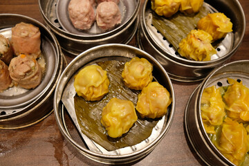 Quail egg dimsum in a Chinese restaurant in Baguio City.