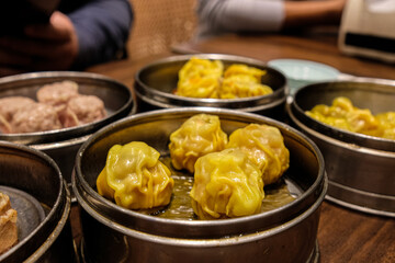 Quail egg dimsum in a Chinese restaurant in Baguio City.