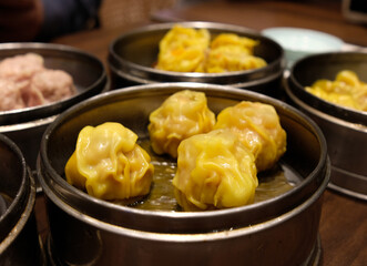 Quail egg dimsum in a Chinese restaurant in Baguio City.