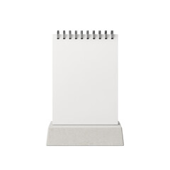 Blank spiral notepad on concrete base for notes and sketches