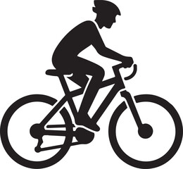 cyclist silhouette vector