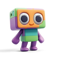 Fototapeta premium 3d render of a cartoon android