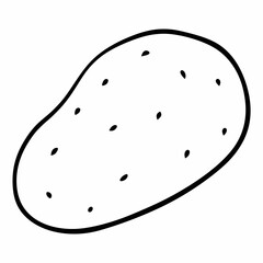 vector illustration of a potato