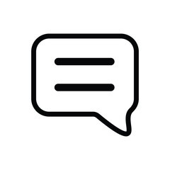 Chat Bubble Icon Modern Minimalist Speech Bubble for Communication and Messaging