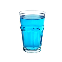 glass with water, A glass of Blue water isolated on white background 