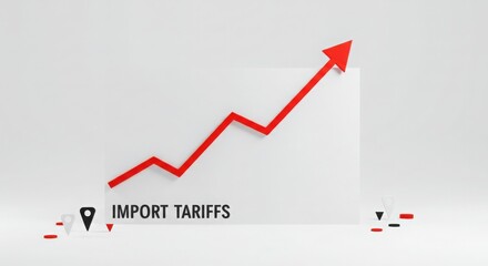 Import Tariffs Rising Costs Graph Chart Increase