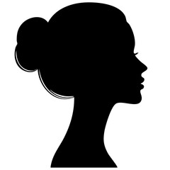 silhouette of a woman head