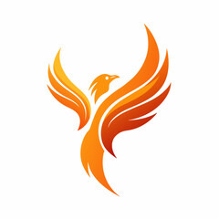 phoenix fire, fly, emblem symbol, icon, vector 
