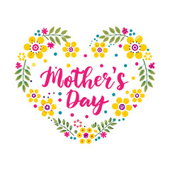 Happy Mothers Day card with flowers Top view of carnation on pink for mothers day Happy Mothers day typography design