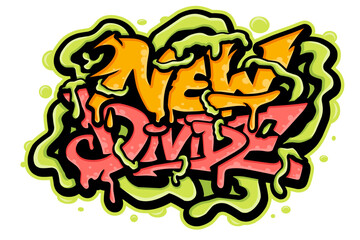 New divide typography art