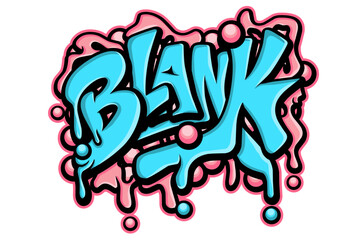 Blank typography art