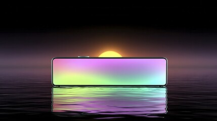 Sleek rectangular digital display showcasing vibrant colors - hd professional resolution display