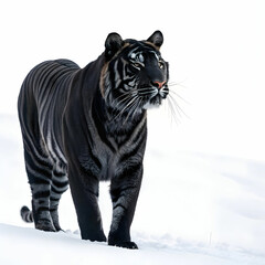 Obraz premium black tiger in white background