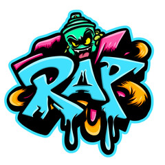 Rap graffiti art design