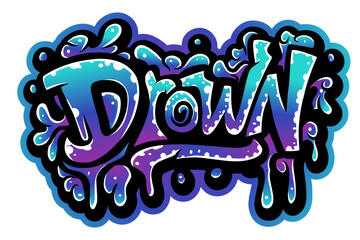 Drown typography art