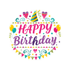 Cappy birthday card with a floral Colorful floral birthday greeting Birthday card with flowers