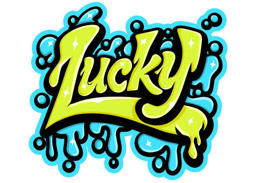 Lucky typography art