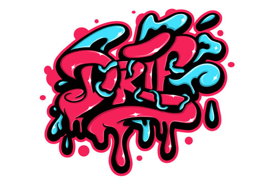 Drip graffiti art