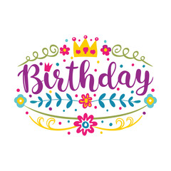 Cappy birthday card with a floral Colorful floral birthday greeting Birthday card with flowers